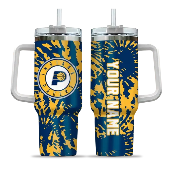 custom indiana pacers burst swirl blue curved tumbler best selling 1.webp