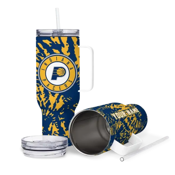 custom indiana pacers burst swirl blue curved tumbler high quality 1.webp