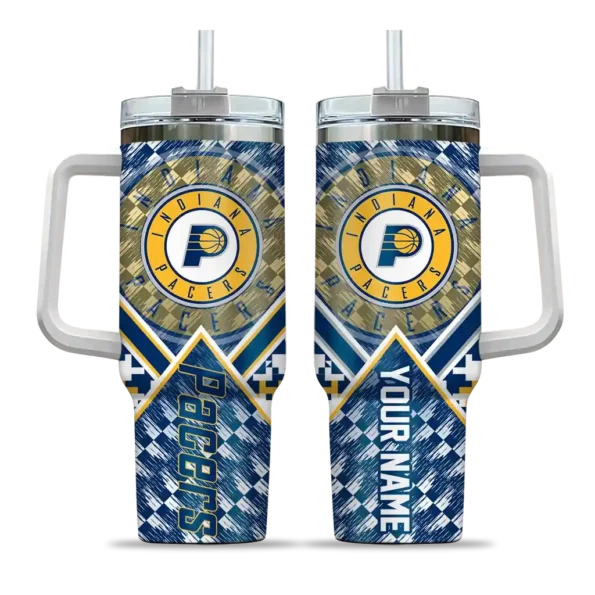 custom indiana pacers chevron angle blue curved tumbler best selling 1.webp