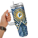 custom indiana pacers chevron angle blue curved tumbler best selling 1.webp