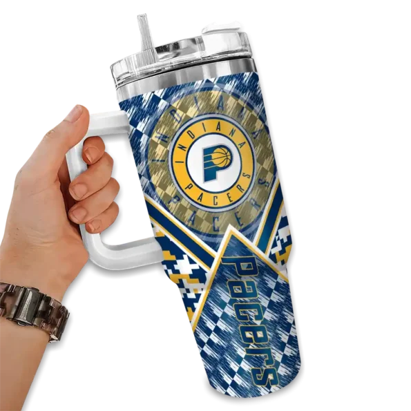 custom indiana pacers chevron angle blue curved tumbler fashion forward 1.webp