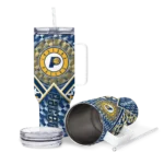 custom indiana pacers chevron angle blue curved tumbler best selling 1.webp