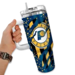 custom indiana pacers claw cut blue black curved tumbler best selling 1.webp