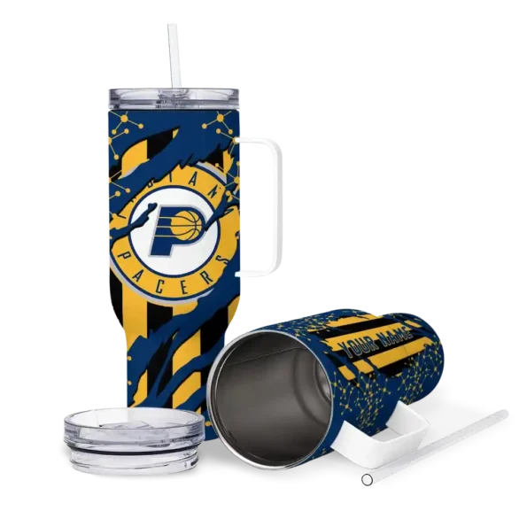 custom indiana pacers claw cut blue black curved tumbler high quality 1.webp