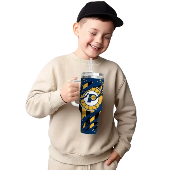 custom indiana pacers claw cut blue black curved tumbler latest model 1.webp