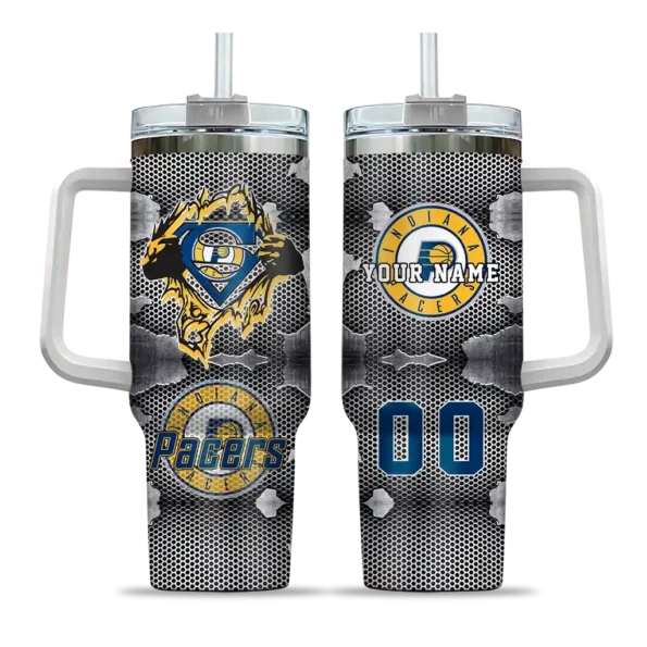 custom indiana pacers superman shield blue gray curved tumbler best selling 1.webp