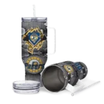 custom indiana pacers superman shield blue gray curved tumbler best selling 1.webp