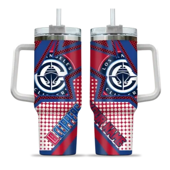 custom los angeles clippers arrow burst red curved tumbler best selling 1.webp