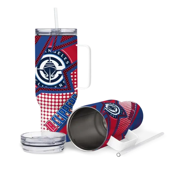 custom los angeles clippers arrow burst red curved tumbler high quality 1.webp