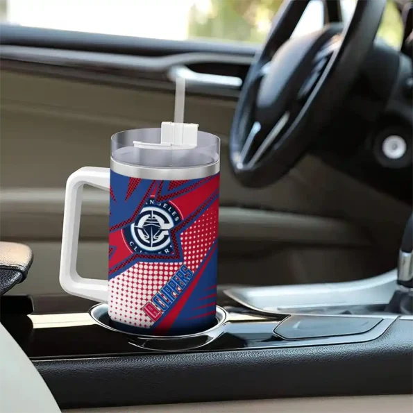 custom los angeles clippers arrow burst red curved tumbler trendy 1.webp