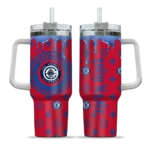 custom los angeles clippers bullseye drips red curved tumbler best selling 1.webp