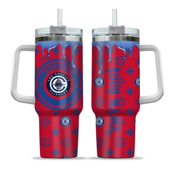 custom los angeles clippers bullseye drips red curved tumbler best selling 1.webp