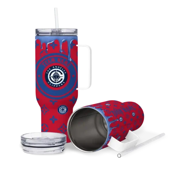 custom los angeles clippers bullseye drips red curved tumbler high quality 1.webp