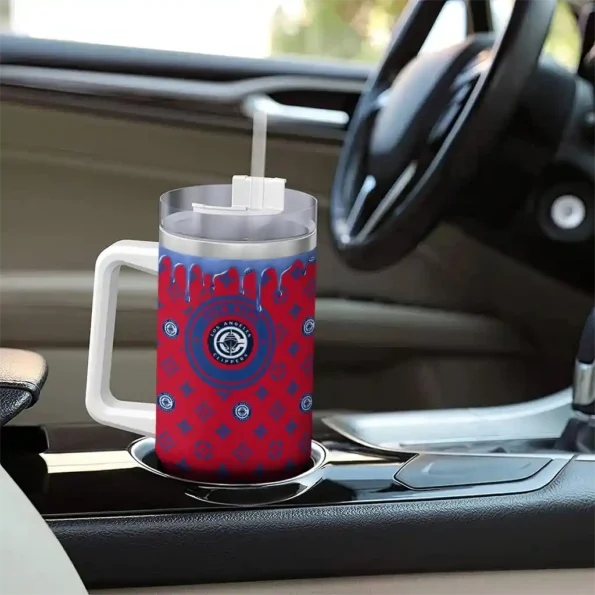 custom los angeles clippers bullseye drips red curved tumbler trendy 1.webp