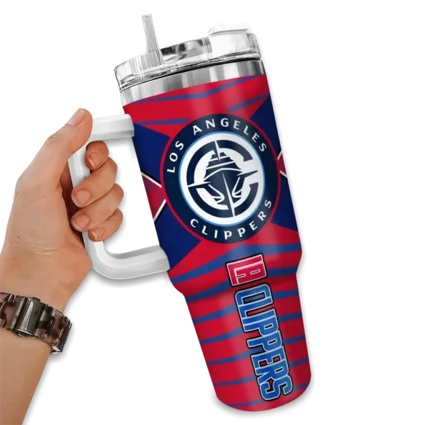 custom los angeles clippers chevron layers red curved tumbler fashion forward 1.webp