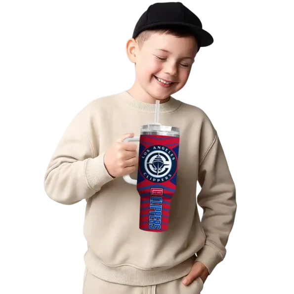 custom los angeles clippers chevron layers red curved tumbler latest model 1.webp