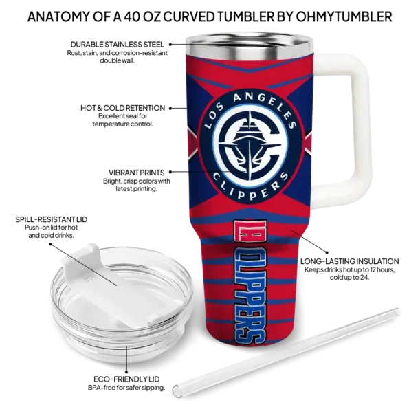 custom los angeles clippers chevron layers red curved tumbler new arrival 1.webp