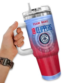 custom los angeles clippers gradient dots red curved tumbler fashion forward 1.webp