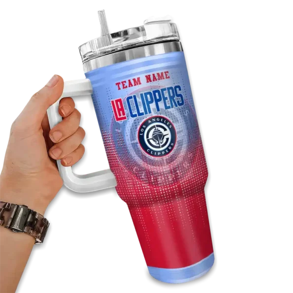 custom los angeles clippers gradient dots red curved tumbler fashion forward 1.webp