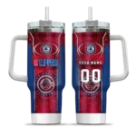 custom los angeles clippers hexagon armor red curved tumbler best selling 1.webp
