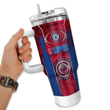 custom los angeles clippers hexagon armor red curved tumbler fashion forward 1.webp