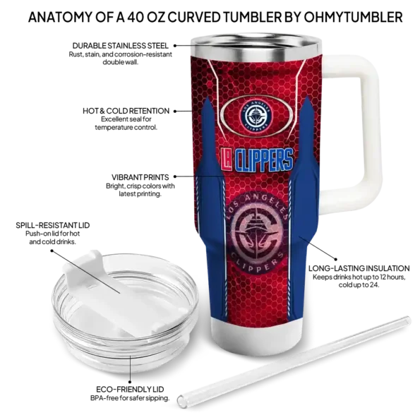 custom los angeles clippers hexagon armor red curved tumbler new arrival 1.webp