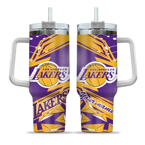 custom los angeles lakers abstract paths purple curved tumbler best selling 1.webp