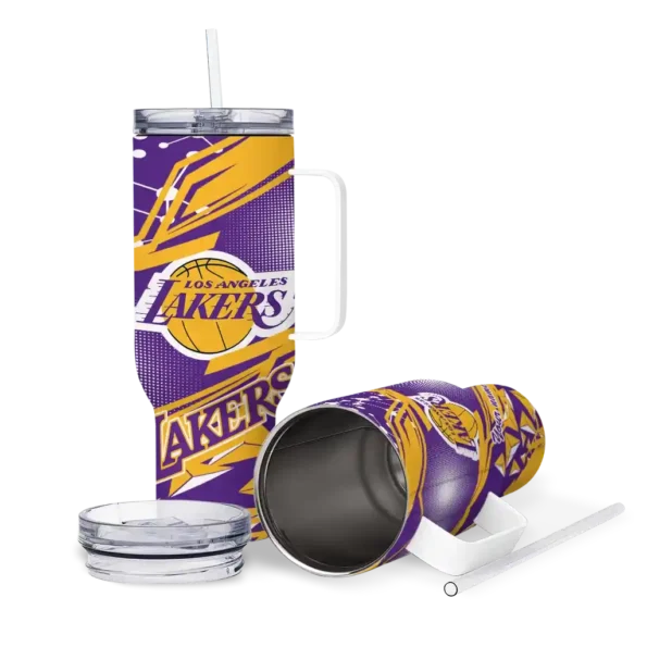 custom los angeles lakers abstract paths purple curved tumbler high quality 1.webp
