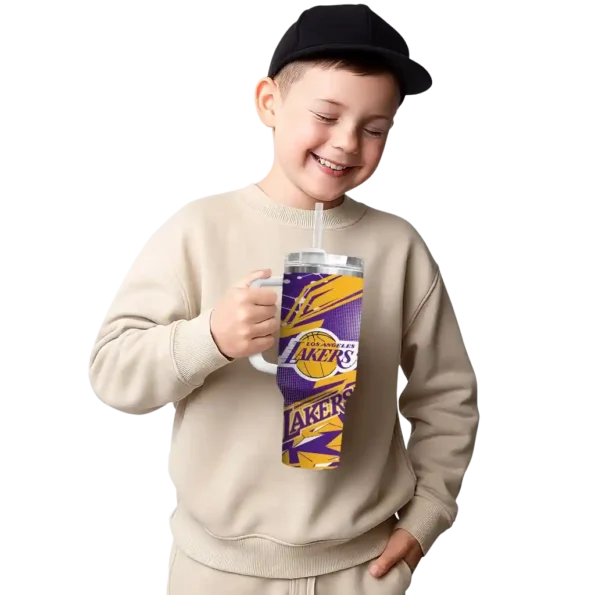 custom los angeles lakers abstract paths purple curved tumbler latest model 1.webp