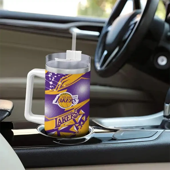 custom los angeles lakers abstract paths purple curved tumbler trendy 1.webp