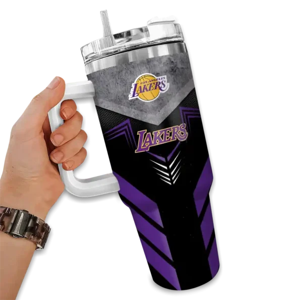 custom los angeles lakers arrow armor purple black curved tumbler fashion forward 1.webp