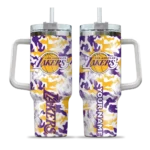 custom los angeles lakers camo mashup purple white curved tumbler best selling 1.webp