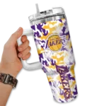custom los angeles lakers camo mashup purple white curved tumbler best selling 1.webp