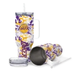 custom los angeles lakers camo mashup purple white curved tumbler best selling 1.webp