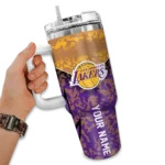 custom los angeles lakers chevron stripe purple curved tumbler best selling 1.webp