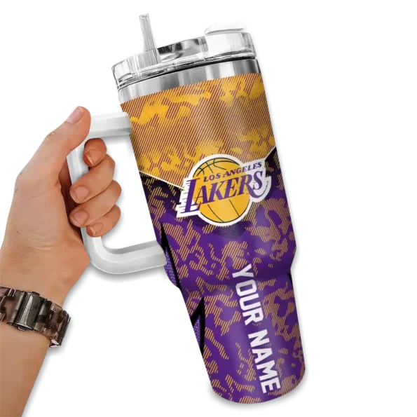 custom los angeles lakers chevron stripe purple curved tumbler fashion forward 1.webp