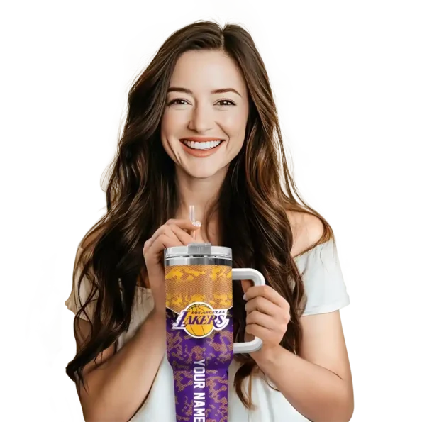 custom los angeles lakers chevron stripe purple curved tumbler premium grade 1.webp