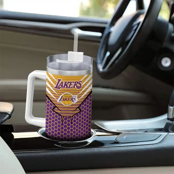 custom los angeles lakers hex texture purple curved tumbler trendy 1.webp