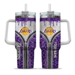 custom los angeles lakers leopard zipper purple curved tumbler best selling 1.webp