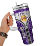 custom los angeles lakers leopard zipper purple curved tumbler best selling 1.webp