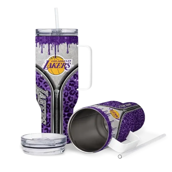 custom los angeles lakers leopard zipper purple curved tumbler high quality 1.webp
