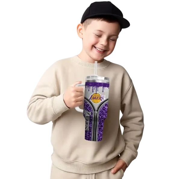 custom los angeles lakers leopard zipper purple curved tumbler latest model 1.webp