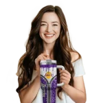 custom los angeles lakers leopard zipper purple curved tumbler best selling 1.webp