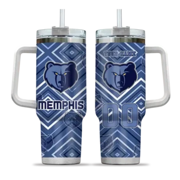 custom memphis grizzlies bold diamonds blue curved tumbler best selling 1.webp