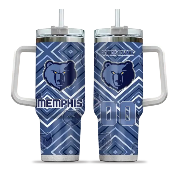 custom memphis grizzlies bold diamonds blue curved tumbler best selling 1.webp