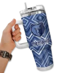 custom memphis grizzlies bold diamonds blue curved tumbler best selling 1.webp