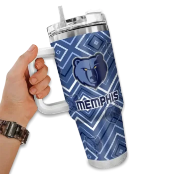 custom memphis grizzlies bold diamonds blue curved tumbler fashion forward 1.webp