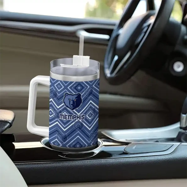 custom memphis grizzlies bold diamonds blue curved tumbler trendy 1.webp