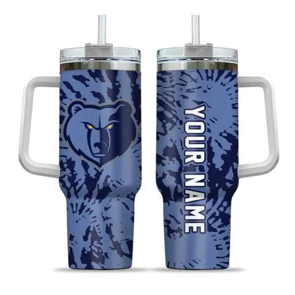 custom memphis grizzlies burst swirl blue curved tumbler best selling 1.webp