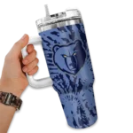 custom memphis grizzlies burst swirl blue curved tumbler best selling 1.webp